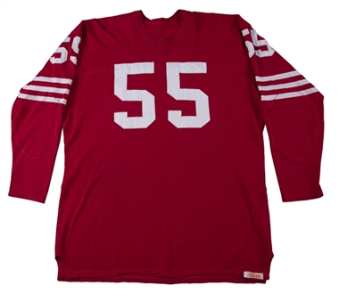 1959 Matt Hazeltine Game Used & Signed San Francisco 49ers Home Jersey (Sports Investors Authentication & Beckett)